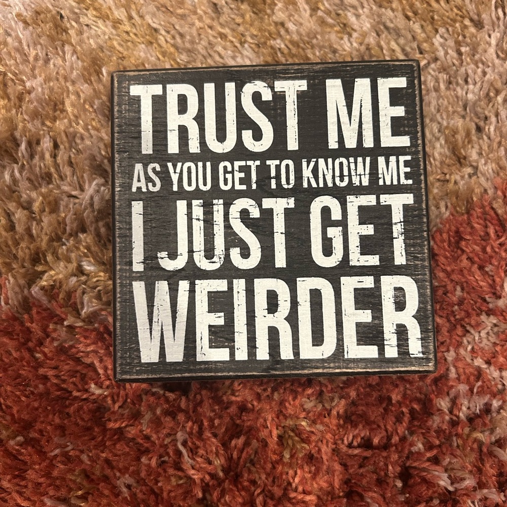 Wooden canvas sign